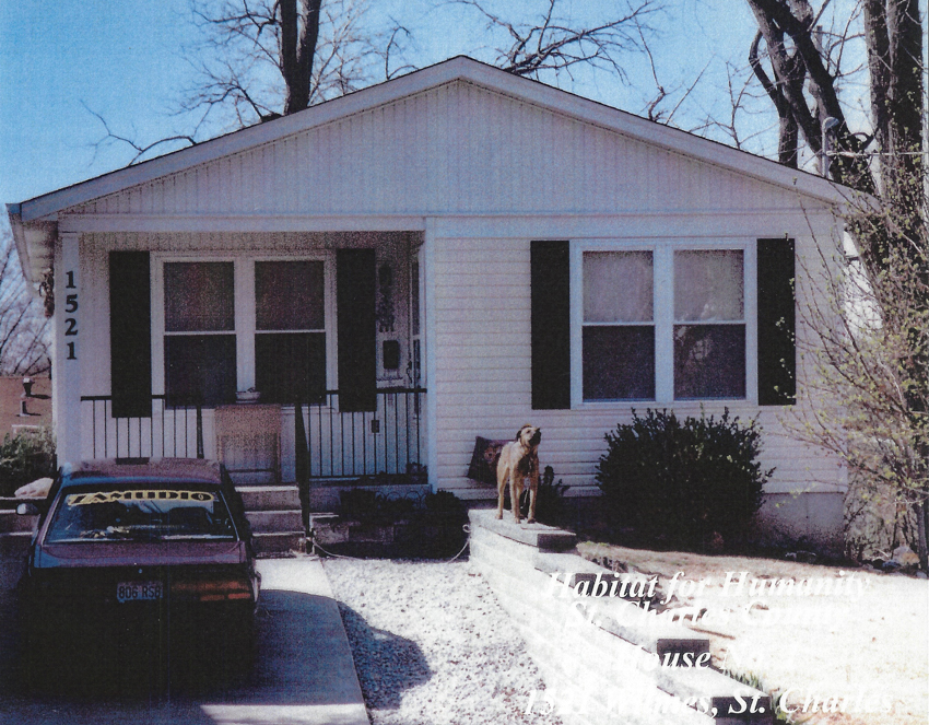 First Habitat for Humanity home. Now part of Lindenwood University.