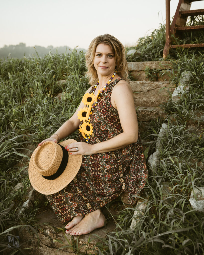 woman in sunflowers