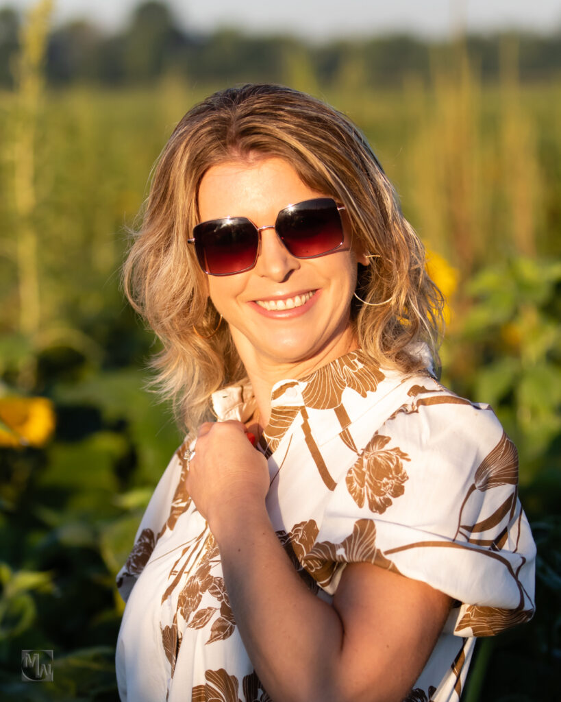 woman in sunflowers