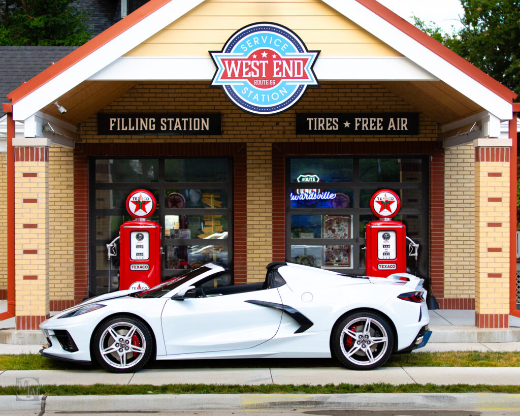 Corvette on Route 66 Edwardsville Il